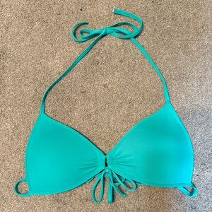 Eidon Teal Triangle Padded Swim Bikini Top Size M